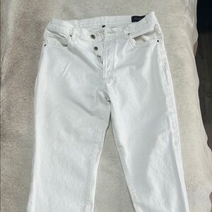 Goldsign Ivory Denim Casual Calla Relaxed Straight Leg Jeans Size 29